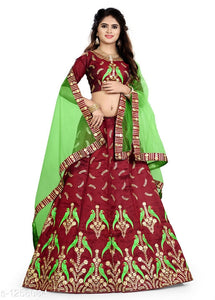 Gorgeous Stunning Pure Silk Embroidered Women's Lehengas