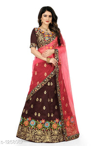 Gorgeous Stunning Pure Silk Embroidered Women's Lehengas