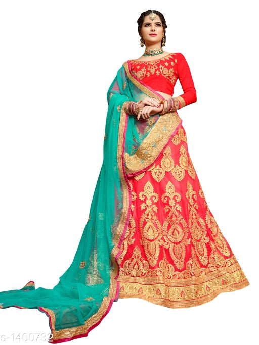 Alisha Ethnic Net Lehengas