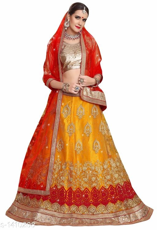 Alisha Ethnic Net Embroidered Lehenga Choli Sets