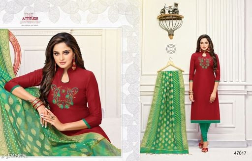 Sufi Ravishing Slub Silk Suits & Dress Materials