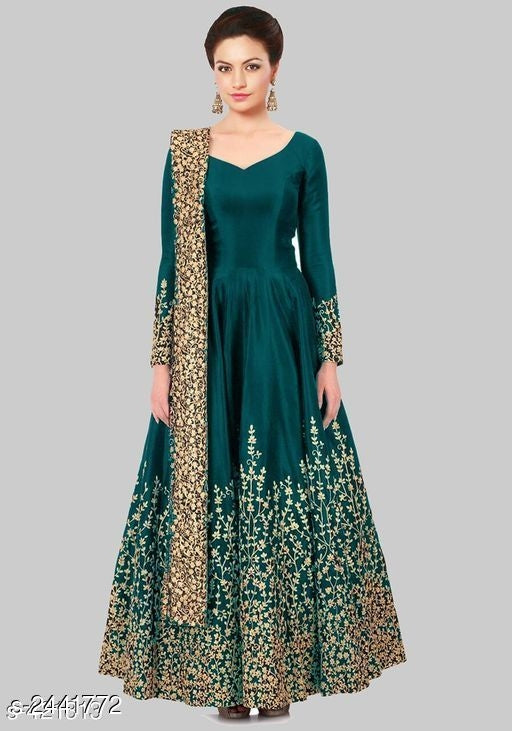 Attractive Trendy Taffeta Silk Suits & Dress Materials