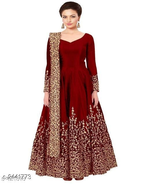 Attractive Trendy Taffeta Silk Suits & Dress Materials