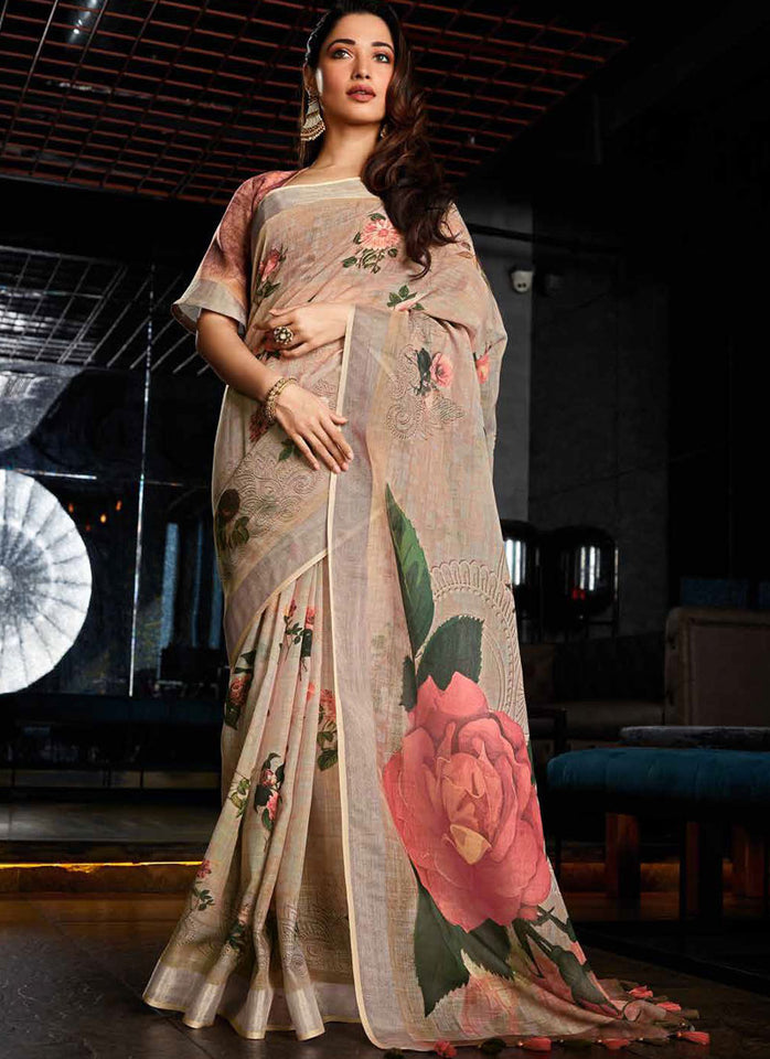 Tamannaah Bhatia Abstract Printed Print Saree